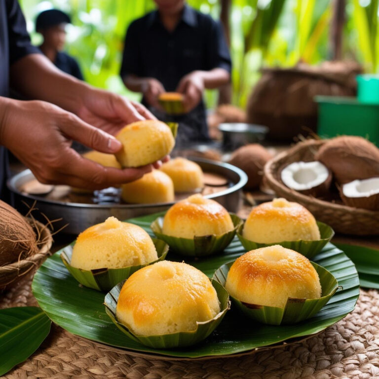 khmer palm cakes cambodian street food