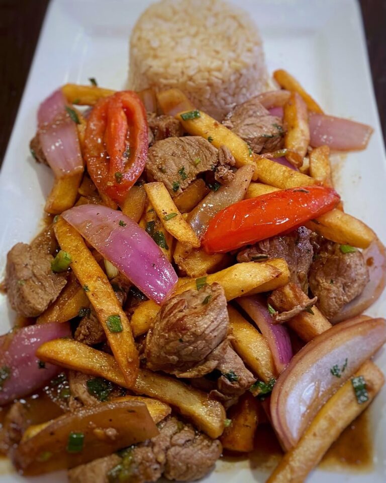 lomo saltado fries peruvian street food