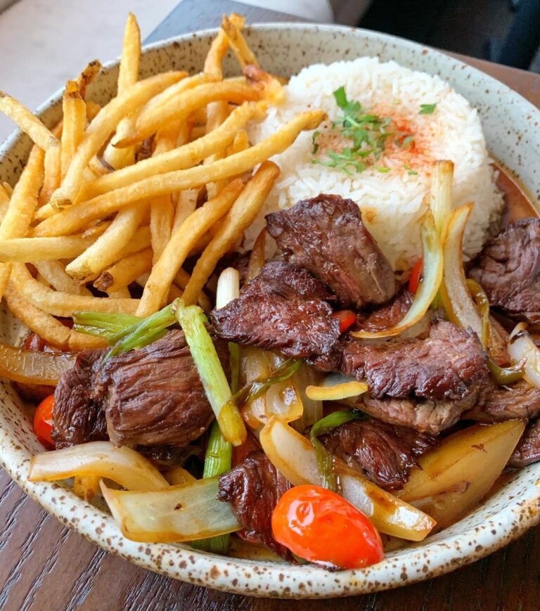 Lomo saltado fries recipe street food peru