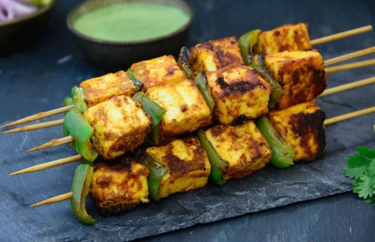 indian Paneer tikka street food