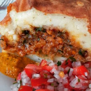 Papa rellena peruvian street food