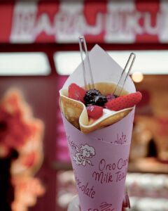 Japanese crepes street food