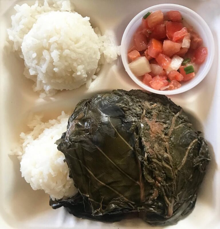 Hawaiian Laulau pork street food