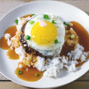 Loco moco hawaiian street food recipe